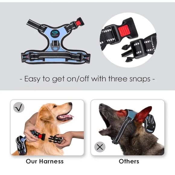 Blue and Black Dog Harness - Picture 3 of 16